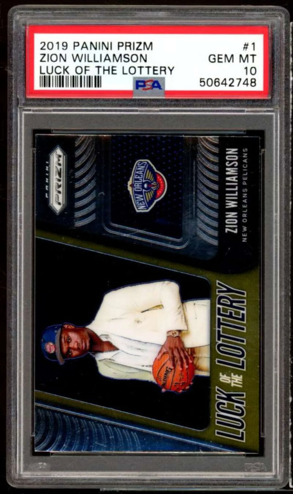 Zion Williamson Rookie Card 2019-20 Panini Prizm Luck Of The Lottery #1  10