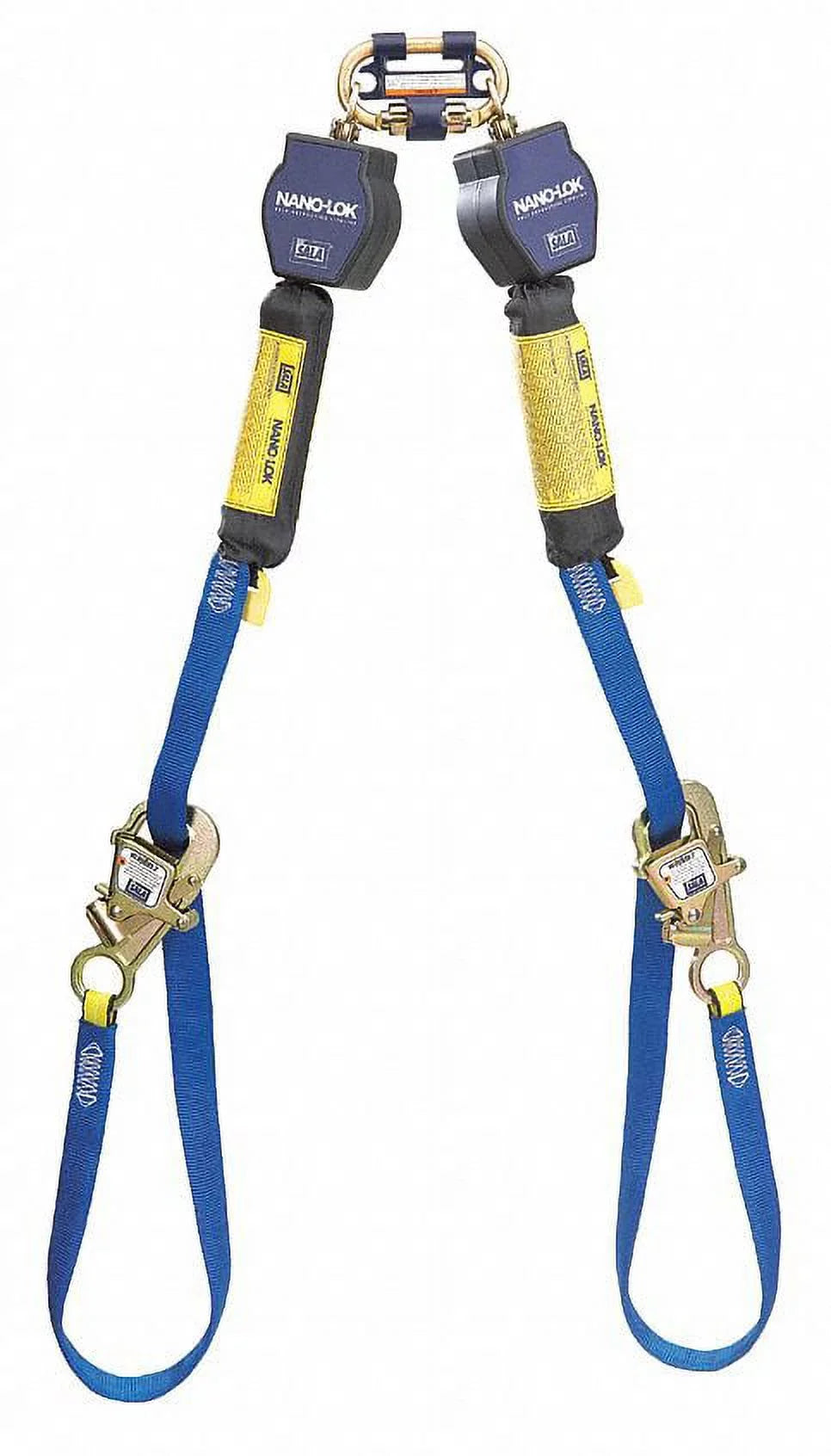 3M™ -® Nano-Lok™ Tie-Back Twin-Leg Quick Connect Self Retracting Lifeline, Web 3101374, 9 ft. (2.7m)