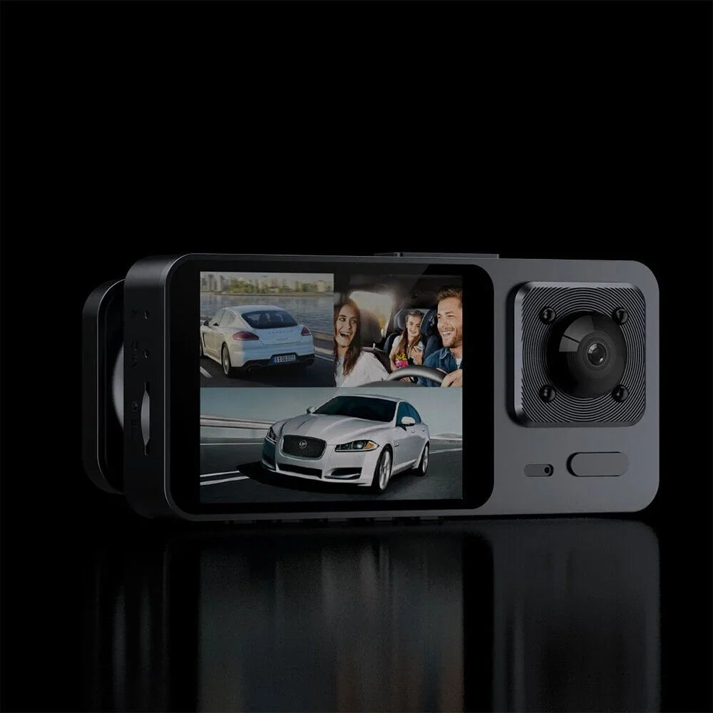 G·  Dual Lens Car Dash Cam Front/Rear/Inside Video Recorder Camera G-sensor
