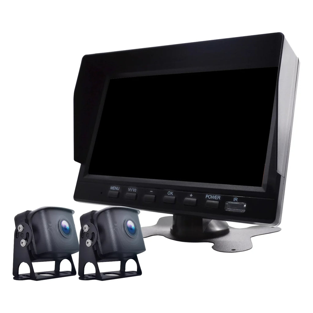 7" Monitor  Driving Video Recorder with  for  Truck Bus+2 Backup Camera