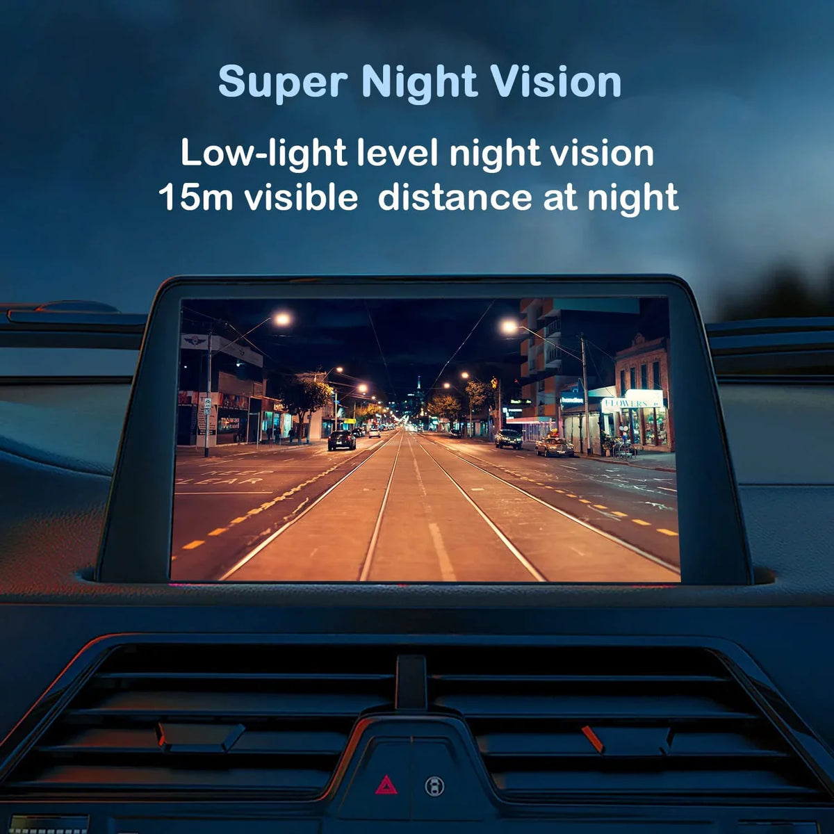 CAM122 Backup Camera Frame License Plate  Night Vision Rear View 170° Angle Waterproof Compatible with Jensen Car Radio CAR110W CAR710 CAR710X CAR8000 CAR910W CAR910X CDR7011 CM901MIR CMR2720