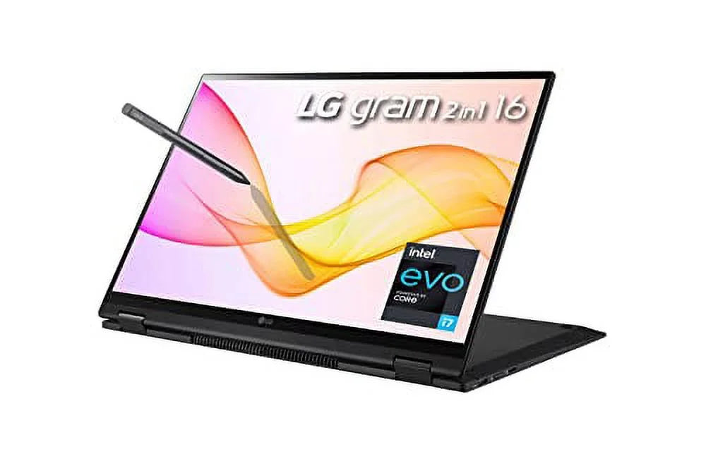 2023 Gram 16" 2-in-1 Ultralight Laptop   Touch Intel  i7-1165G7 16GB  2TB(1TBx2) NVMe  Iris Xe Graphics WiFi  Backlit Fingerprint Fullday Battery Windows 11 w/Pen and