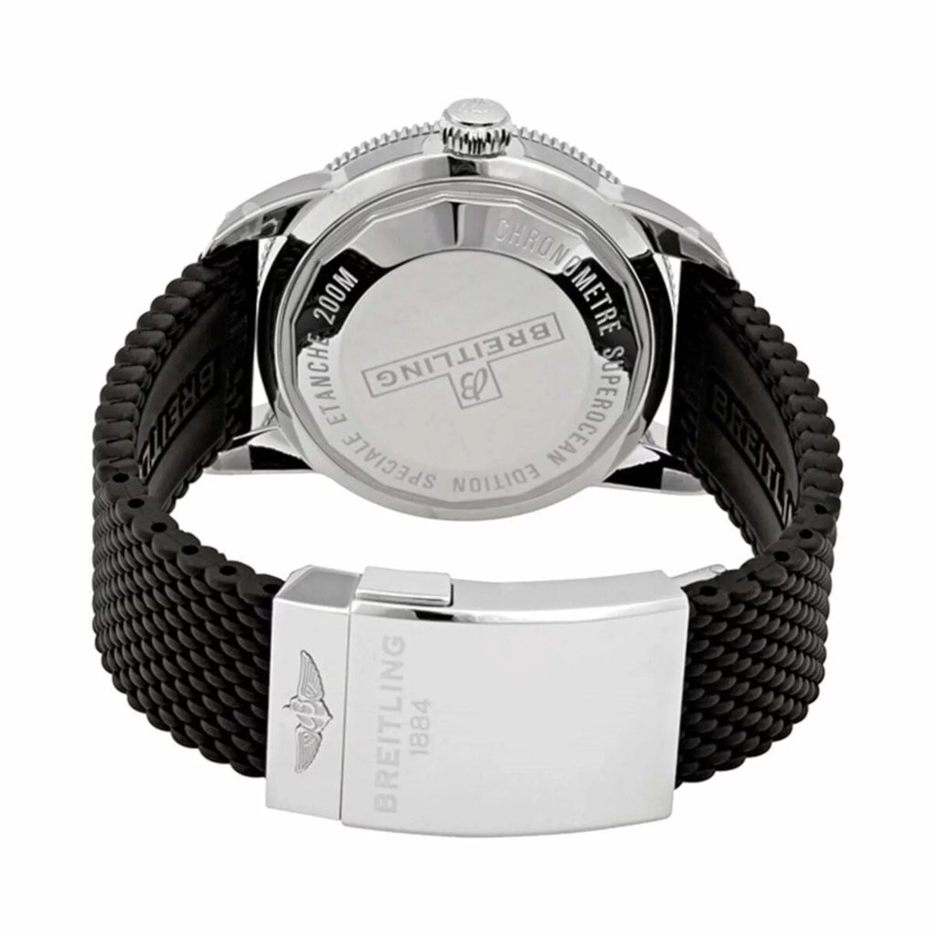 Breitling AB2030121B1S1 Superocean Heritage  Black Dial Men's Rubber Chronometer Watch Black - 44 mm