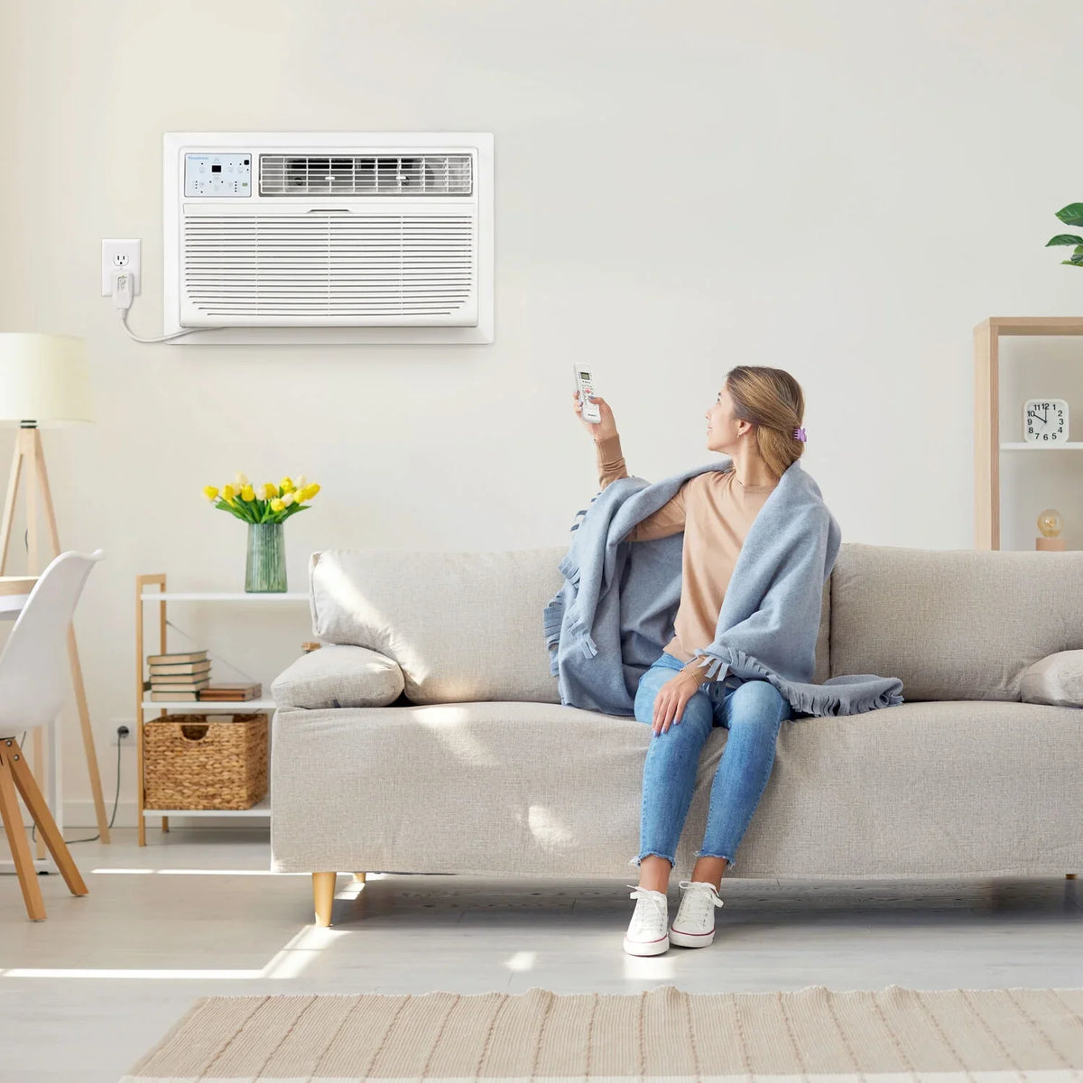 Keystone 14,000  700 Sq. Ft. Through-the-Wall Air Conditioner, White