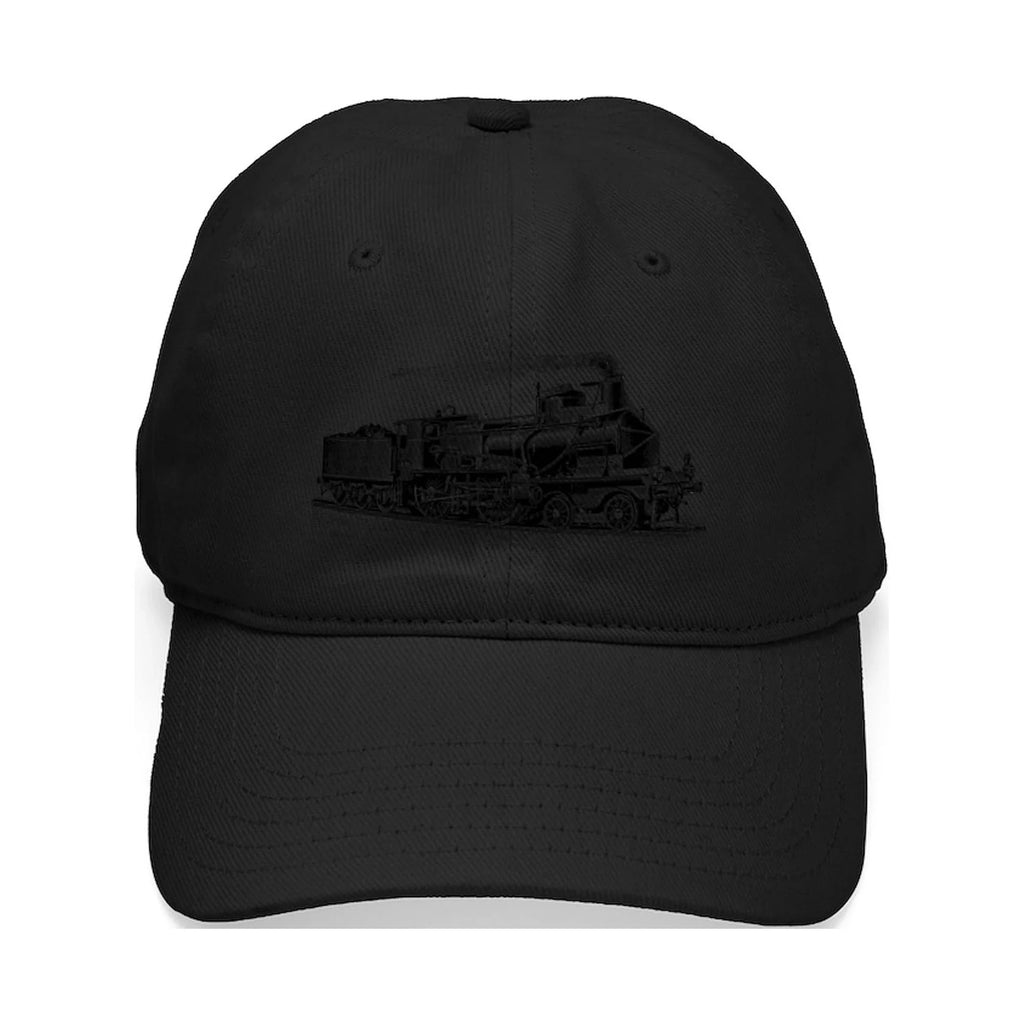 CafePress -   Black Cap - Printed Adjustable Cotton Canvas Black Baseball Hat