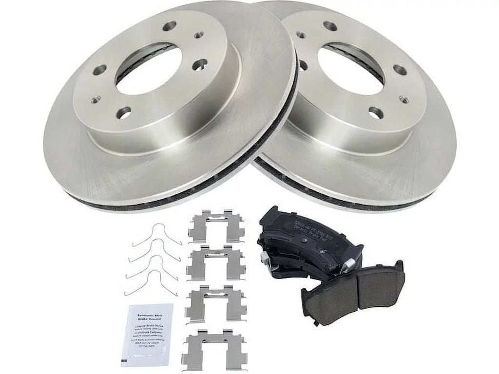 Front Brake Pad and Rotor Kit - Compatible with 1995 - 1999 Nissan Sentra  1.6L 4-Cylinder 1996 1997 1998