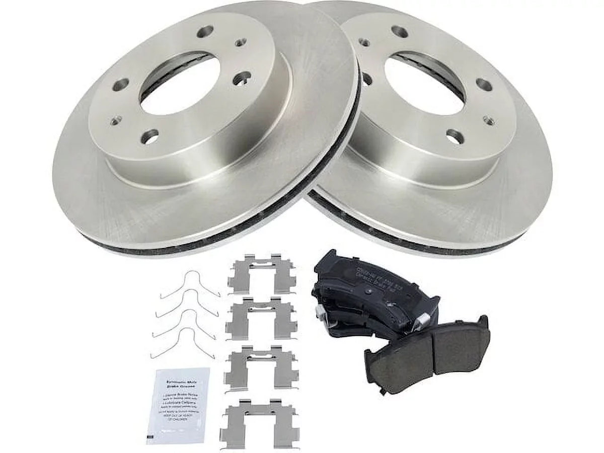 Front Brake Pad and Rotor Kit - Compatible with 1995 - 1999 Nissan Sentra  1.6L 4-Cylinder 1996 1997 1998