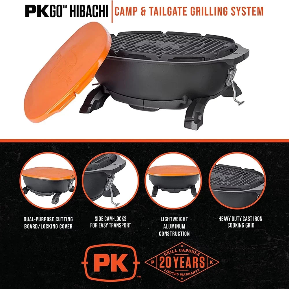 Grills 17 in.  Hibachi Charcoal Grill Orange