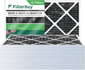 Filterbuy 14x24x1  8 Odor Eliminator Pleated   Furnace Air Filters with Activated Carbon (12-Pack)