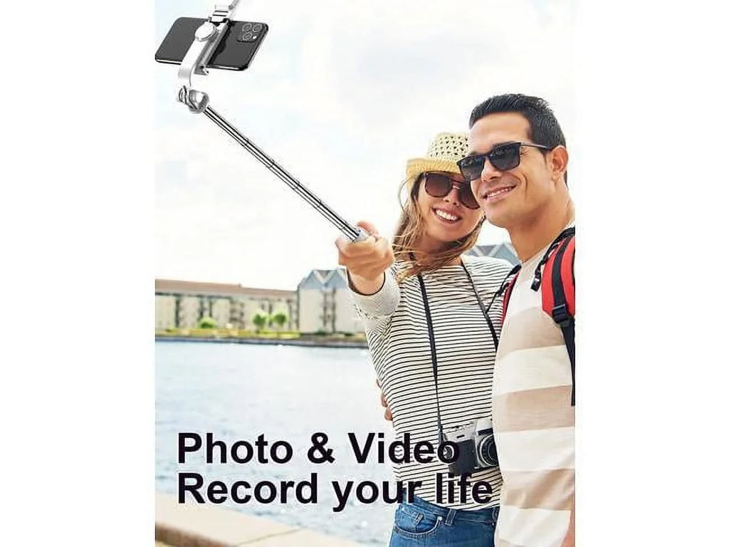 Selfie Stick Tripod with Remote, Extendable Cell Phone Tripods with  Ring Light, Remote Compatible with iPhone and Android (White, Model Q02s)