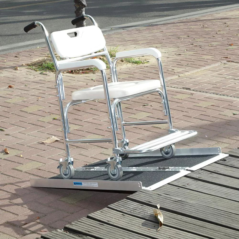 Ktaxon Portable Aluminum Non-skid Multifold Wheelchair Ramp Mobility Scooter Carrier 3FT 36" x 28"