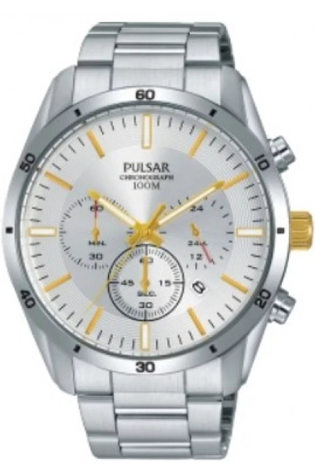 PT3841,Men's Chronograph,Stainless Steel case,bracelet,100m