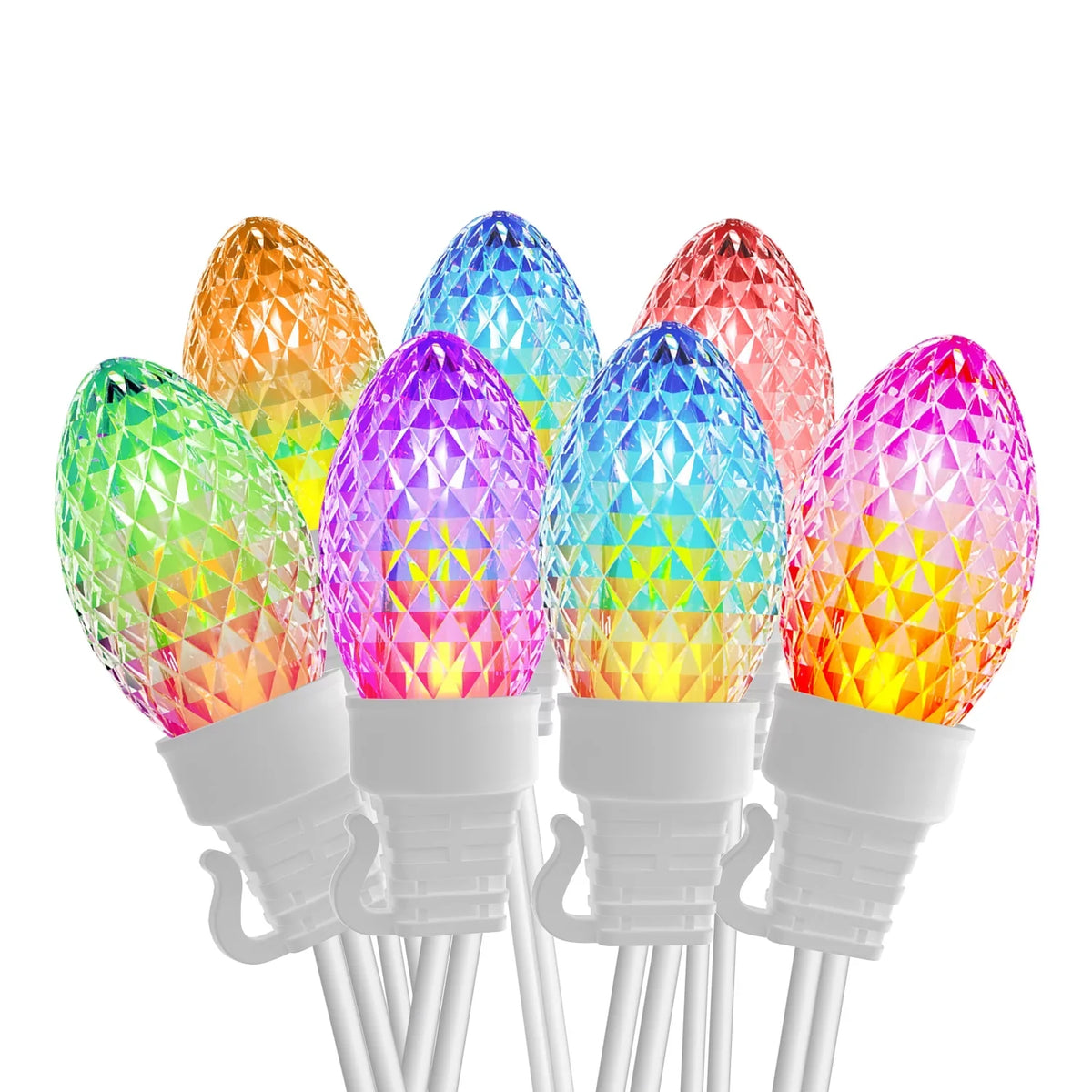 Eva's Light C9 Christmas Lights Outdoor, 23ft 20 Bulbs Color Changing  String Lights Waterproof