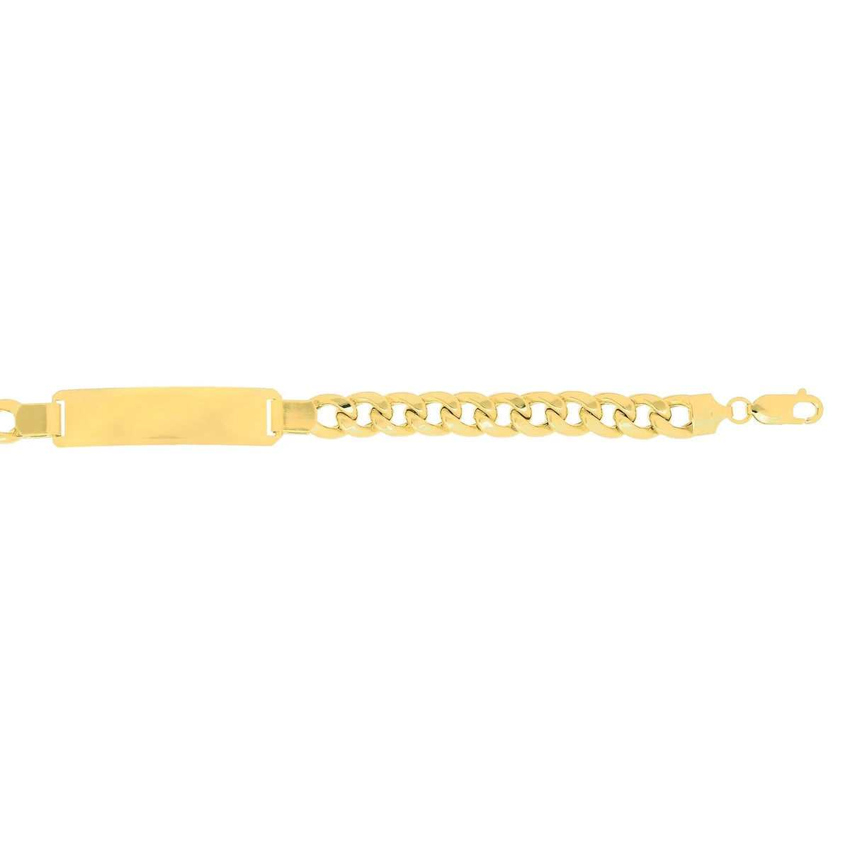 JewelStop 14k Yellow Gold 8mm Lite Miami Cuban Men's Link -Bracelet, Lobster Clasp 8.5 Inches, 19.2gr.