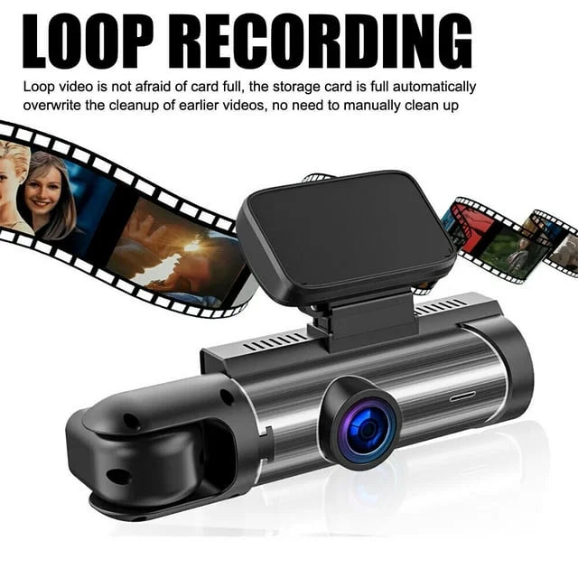 Xhy Car Dash Cam Dual Lens 1080P   Front or Inside Video Camera Driving Recorder Night Vision G-Sensor, Motion Detection