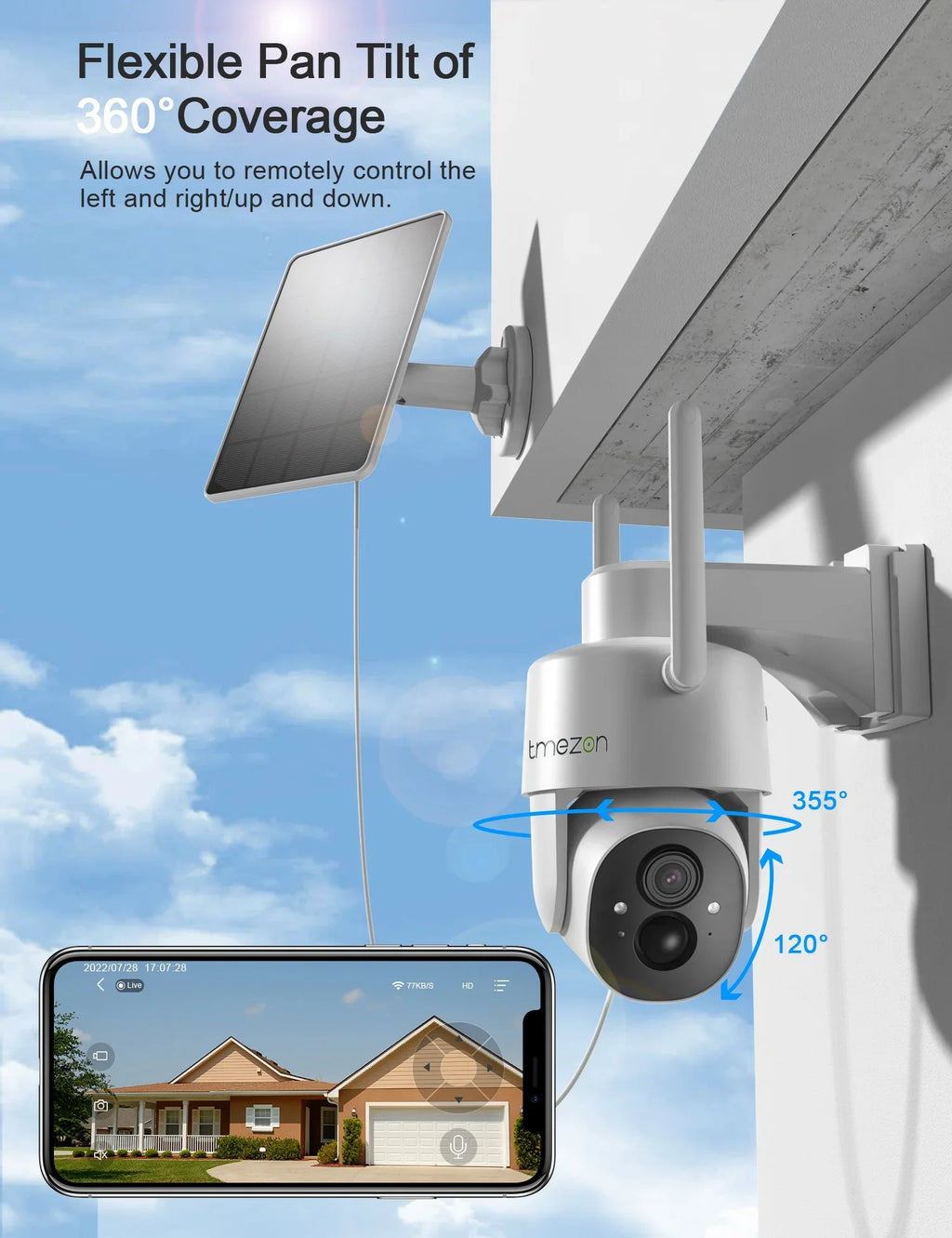 Security Camera Outdoor Wireless, 2K Surveillance Camera Wireless 2 Pack