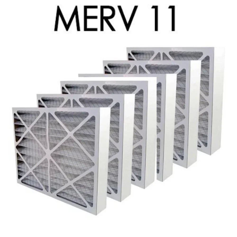 20x22x1  11 Pleated Air Filter 6PK | 19.5x21.5x.75 - Actual Size