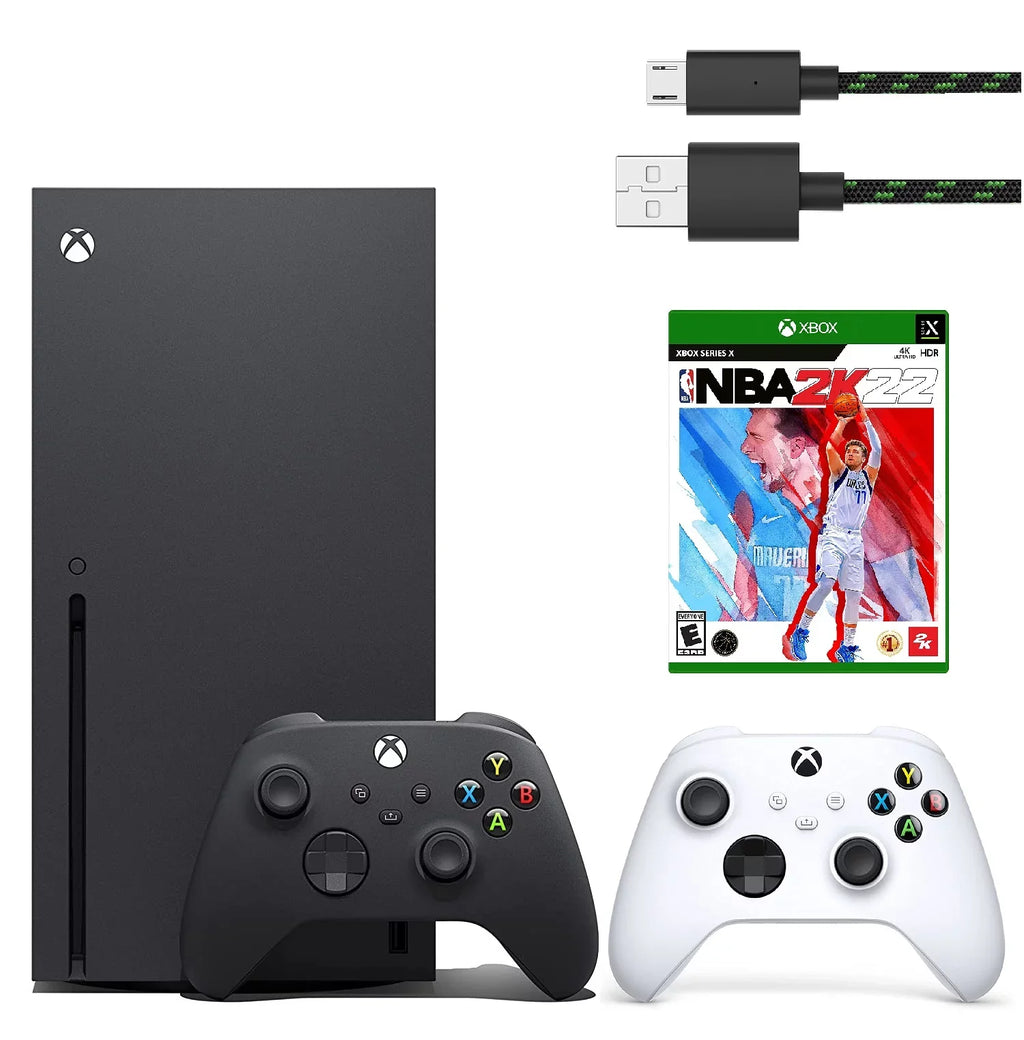 Microsoft Xbox Series X with White Controller,  2K22, &  C Cable