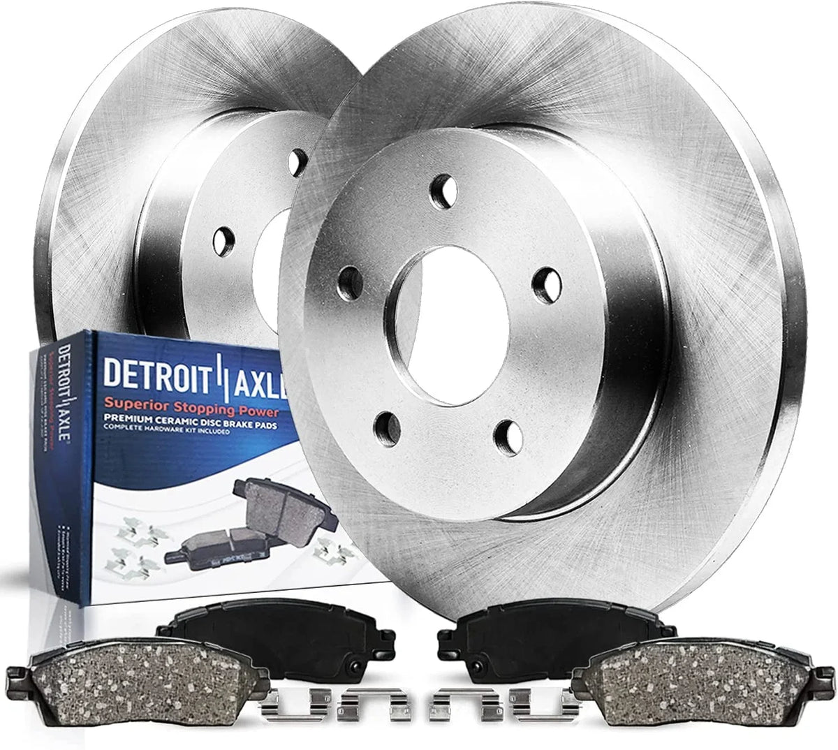 Detroit Axle -  Brake Kit for 2016-2021 Mazda -5 Disc Brake Rotors and Ceramic Brakes Pads 2017 2018 2019 2020 Replacement