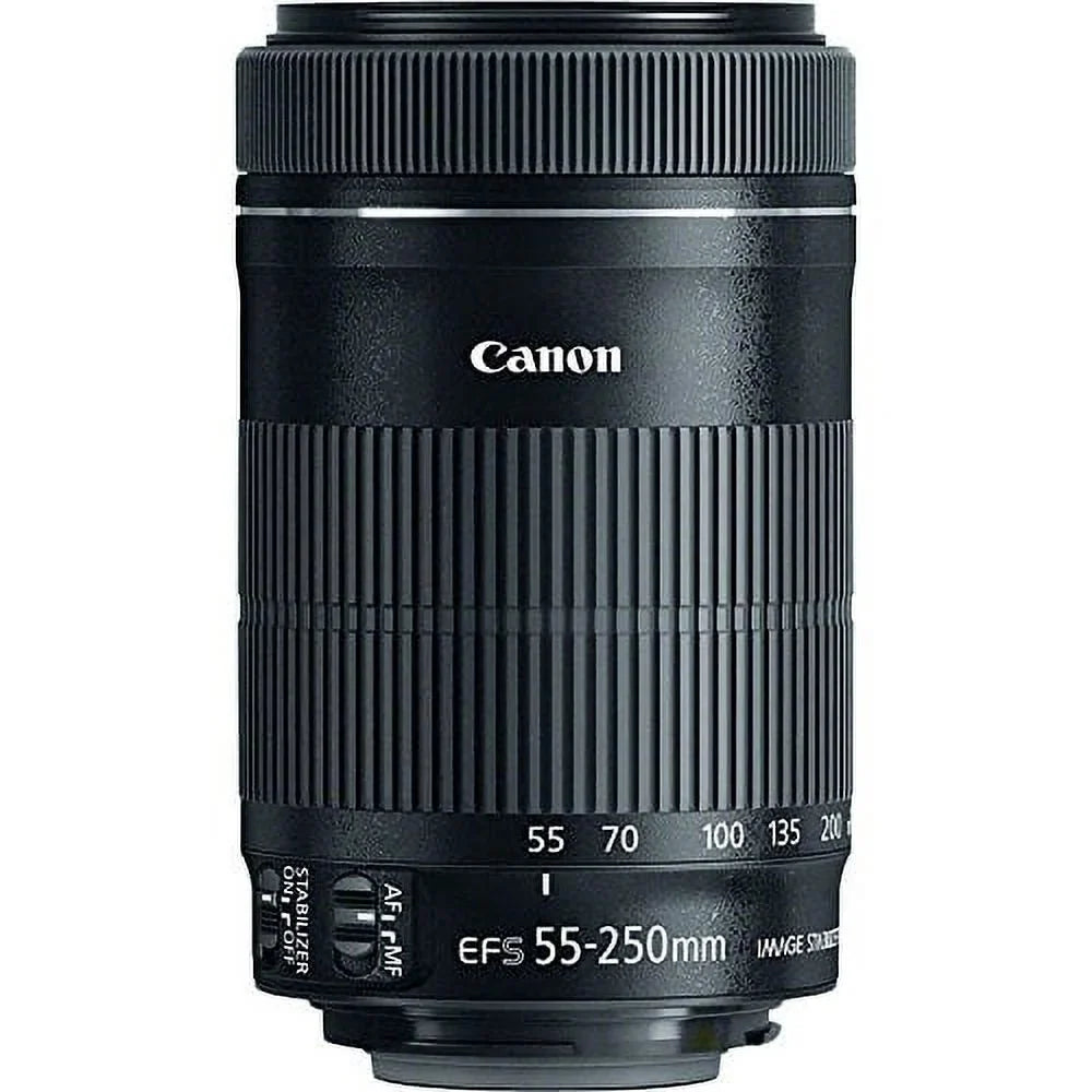 Canon -S 55-250mm   Camera Lens. PagingZone Deluxe Kit Includes, 3Piece Filter Set + Lens Case + Lens Hood + 32GB Class 10 Card. For  6D, 70D, 5D   , Rebel T3, T3i, T4i, T5, T5i SL1.