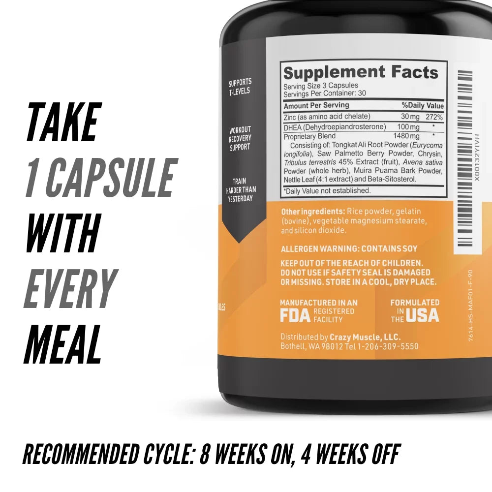 Muscle Attack: Keto Muscle Building Supplement with  by Crazy Muscle - 90 Capsules