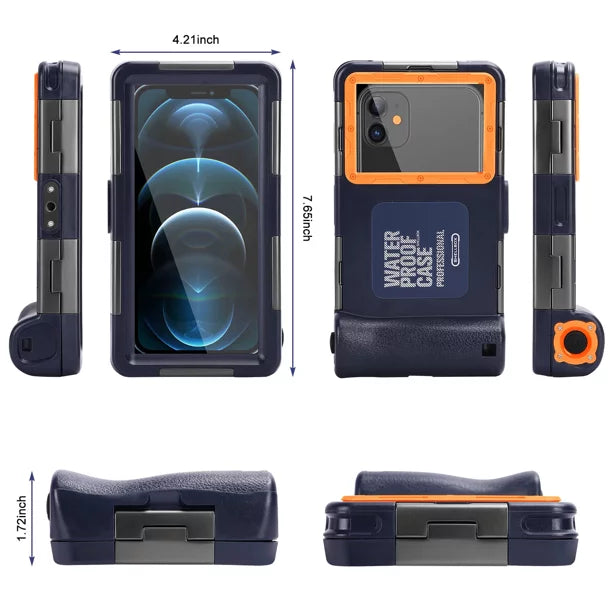 UrbanX Professional [15m/50ft] Swimming Diving Surfing Snorkeling Photo Video Waterproof Protective Case Underwater Housing for Tecno Pova Neo And all Phones Up to 6.9 Inch  with Lanyard