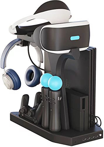 Skywin  Charging Display Stand - Showcase, Cool, Charge, and Display your PS4  - Playstation 4 Vertical Stand, Fan, Con