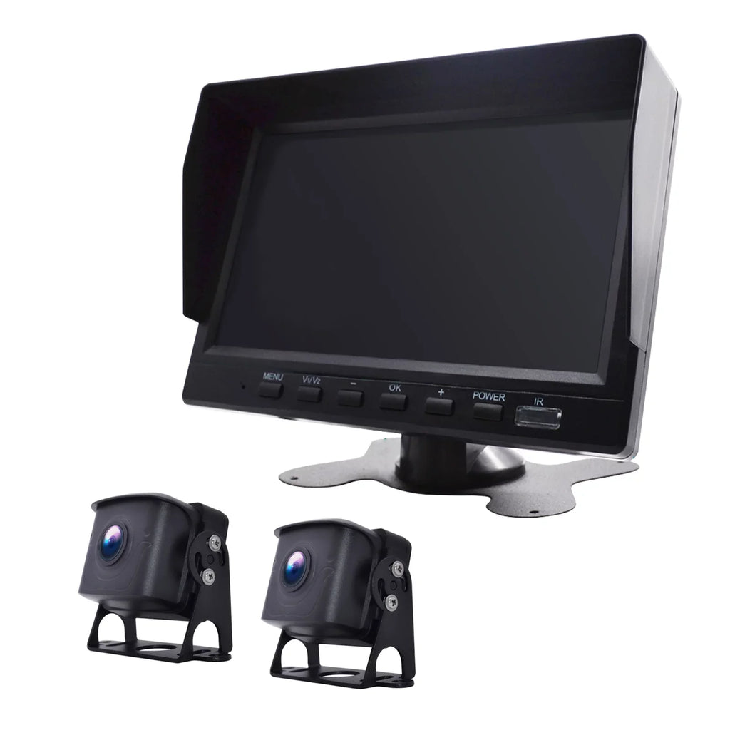 7" Monitor  Driving Video Recorder with  for  Truck Bus+2 Backup Camera