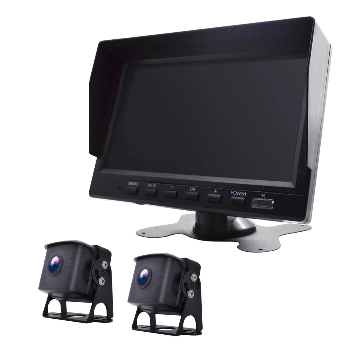 7" Monitor  Driving Video Recorder with  for  Truck Bus+2 Backup Camera