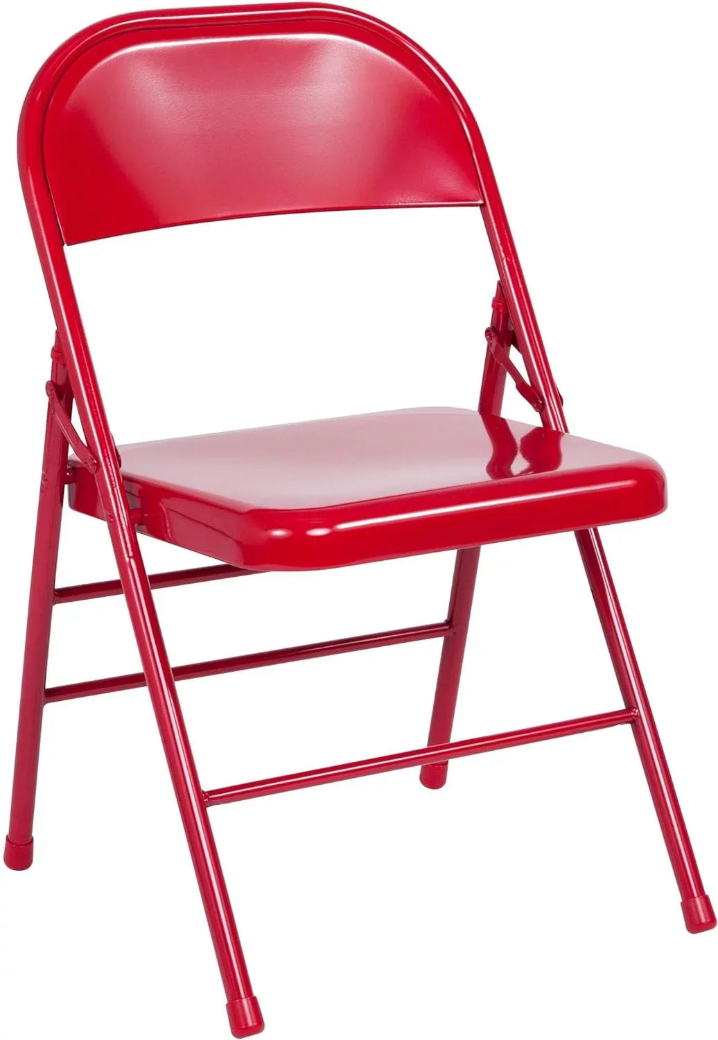 Series Triple Braced & Double Hinged Gray Metal Folding Chair