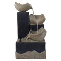 Northlight 21"  Lighted Cascading 3-Tier Bowl Outdoor Water Fountain