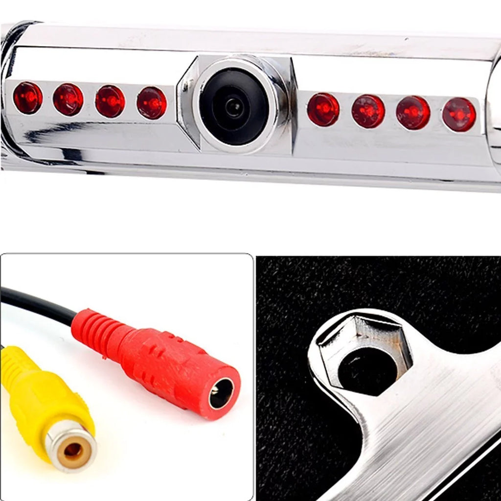 New 12V Car Rear View Backup Camera 8  Night Vision  License Plate Frame