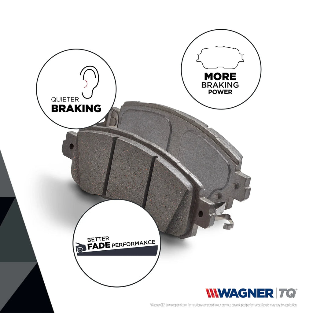 Wagner ThermoQuiet QC1428 Ceramic Disc Brake Pad Set Fits select: 2012-2018   S, 2011-2015    3.8L