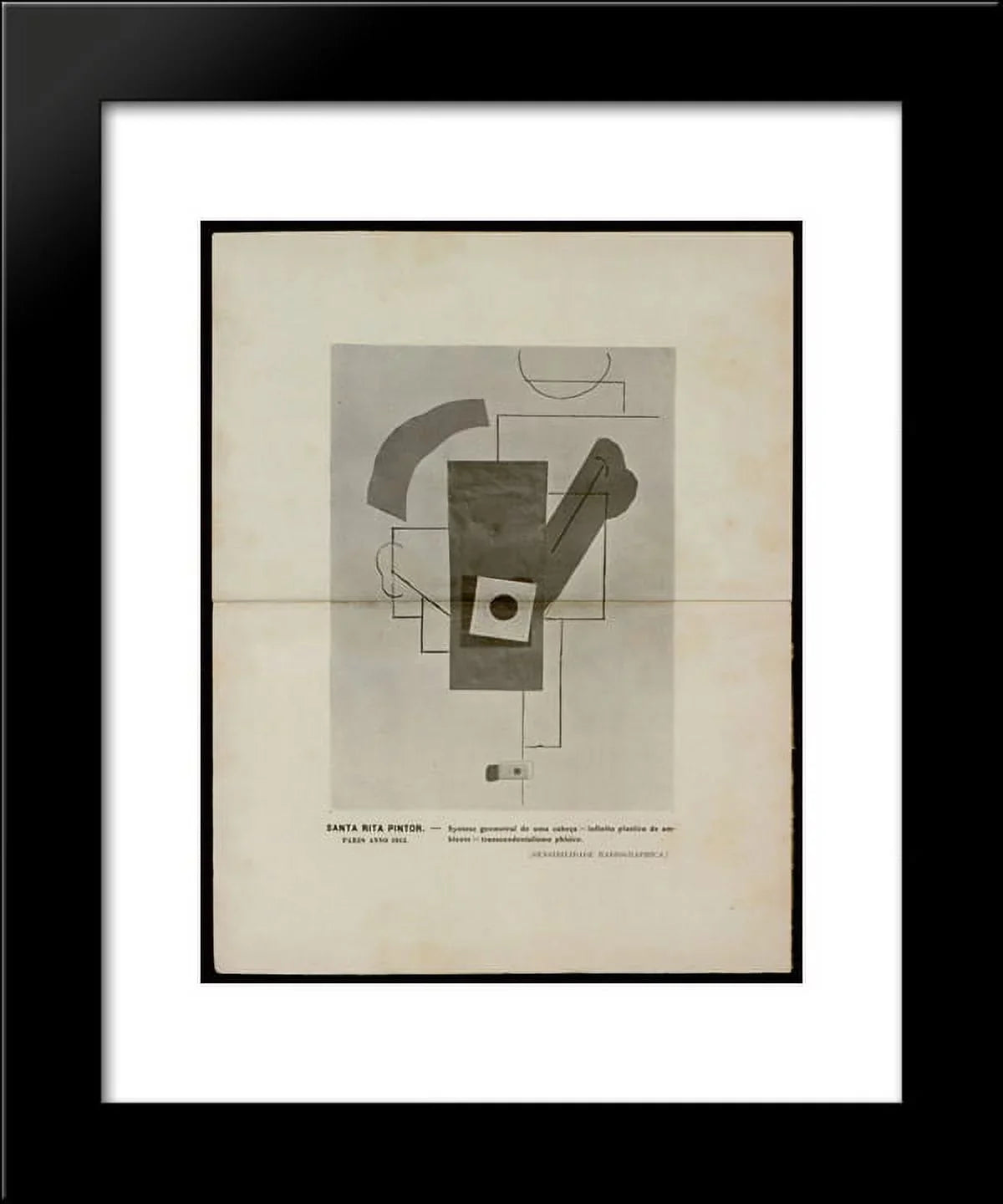 Syntese geometral de uma cabeça x infinito plástico de ambiente x transcendentalismo físico ( ) 20x24 Framed Art Print by Guilherme de Santa-Rita