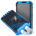 Solar Power Bank 20000mAh Built-in 4 Cables Qi Wireless Charger For Ulefone Armor Mini 2 with  Flashlight Solar Portable External Battery IPX4 Waterproof 15W 5V/3A  C Port 6 Outputs 3 Inputs