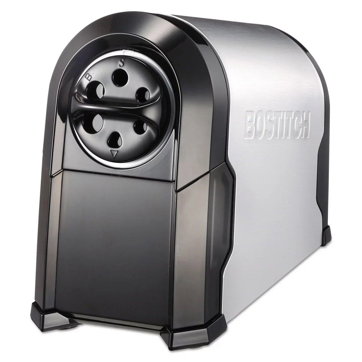 Stanley Bostitch Super Pro Glow Commercial Electric Pencil Sharpener, Ac-powered, 6.13" X 10.63" X 9", Black/silver