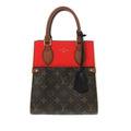 Pre-Owned Authenticated Louis Vuitton Monogram Fold Tote  Canvas Brown Satchel Unisex (Good)