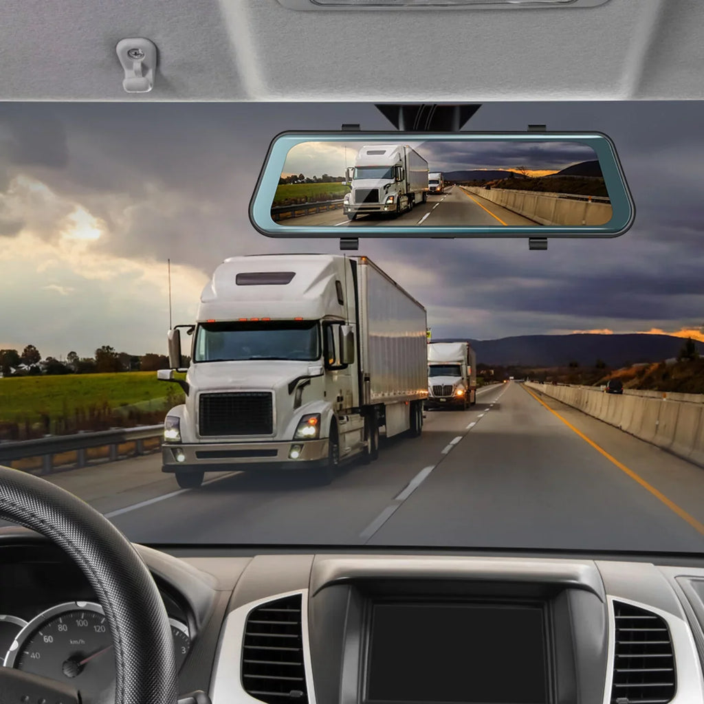 iNova  1080P Car  Dash Camera 9.66In Vehicle Driving Recorder with G Sensor Parking Monitoring Seamless Recording