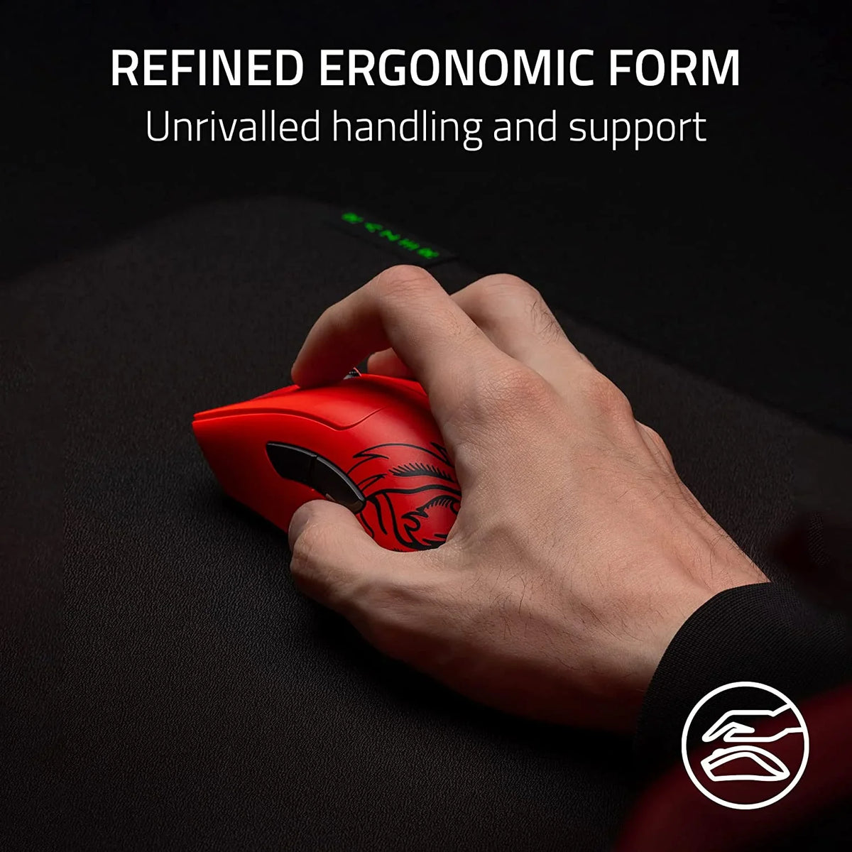 Razer DeathAdder V3 Pro - Mouse leggero per E-Sport Ergonomico Wireless (Design Leggero da 63g, Sensore Ottico Focus Pro 30K, Interruttori del Mouse Gen-3, Wireless HyperSpeed) Faker Edition