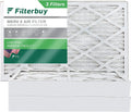 Filterbuy 16x25x4  8 Pleated   Furnace Air Filters (3-Pack)