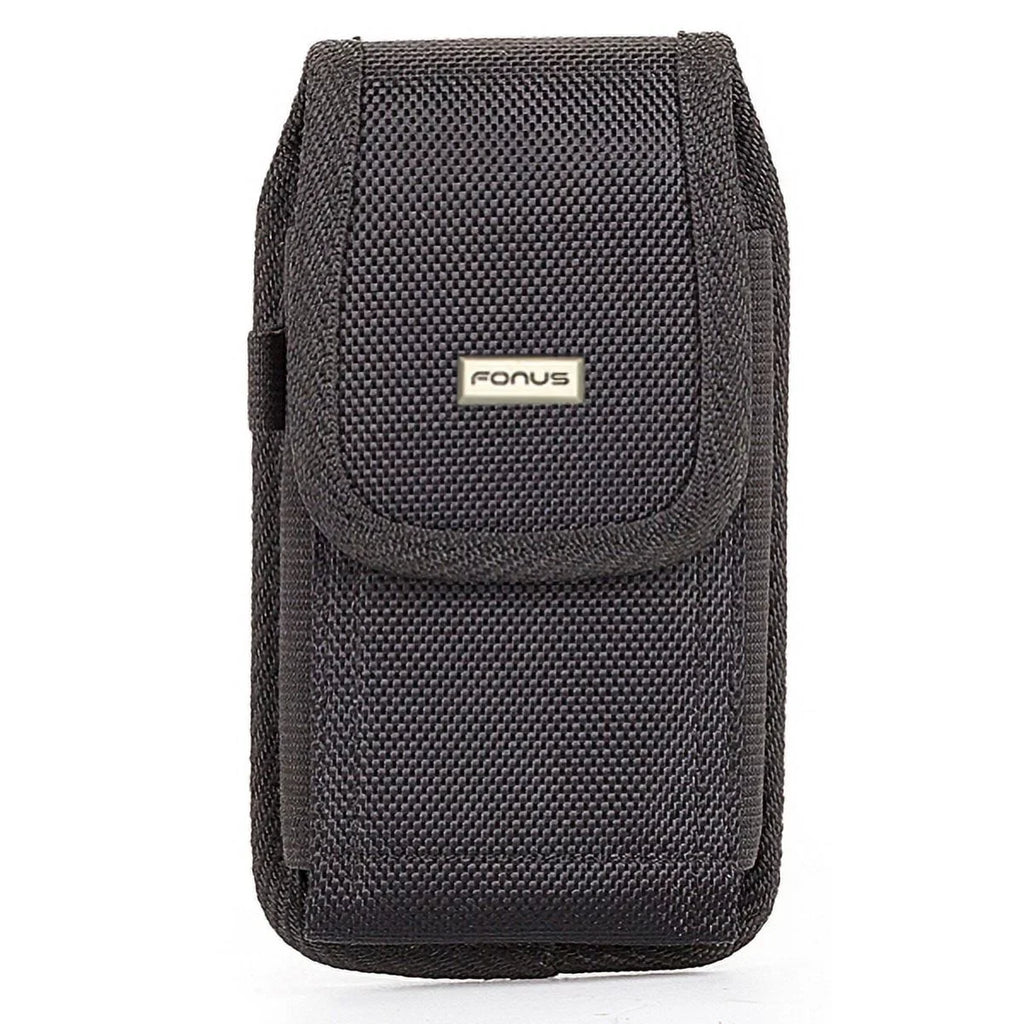 Rugged Canvas Case Holster Metal Belt Clip w Black 6ft Long Type-C Cable Rapid Charge  Wire Sync Y8K for Blackberry Motion -  G9, Vivo  Plus - Coolpad Legacy - Google Pixel  3a