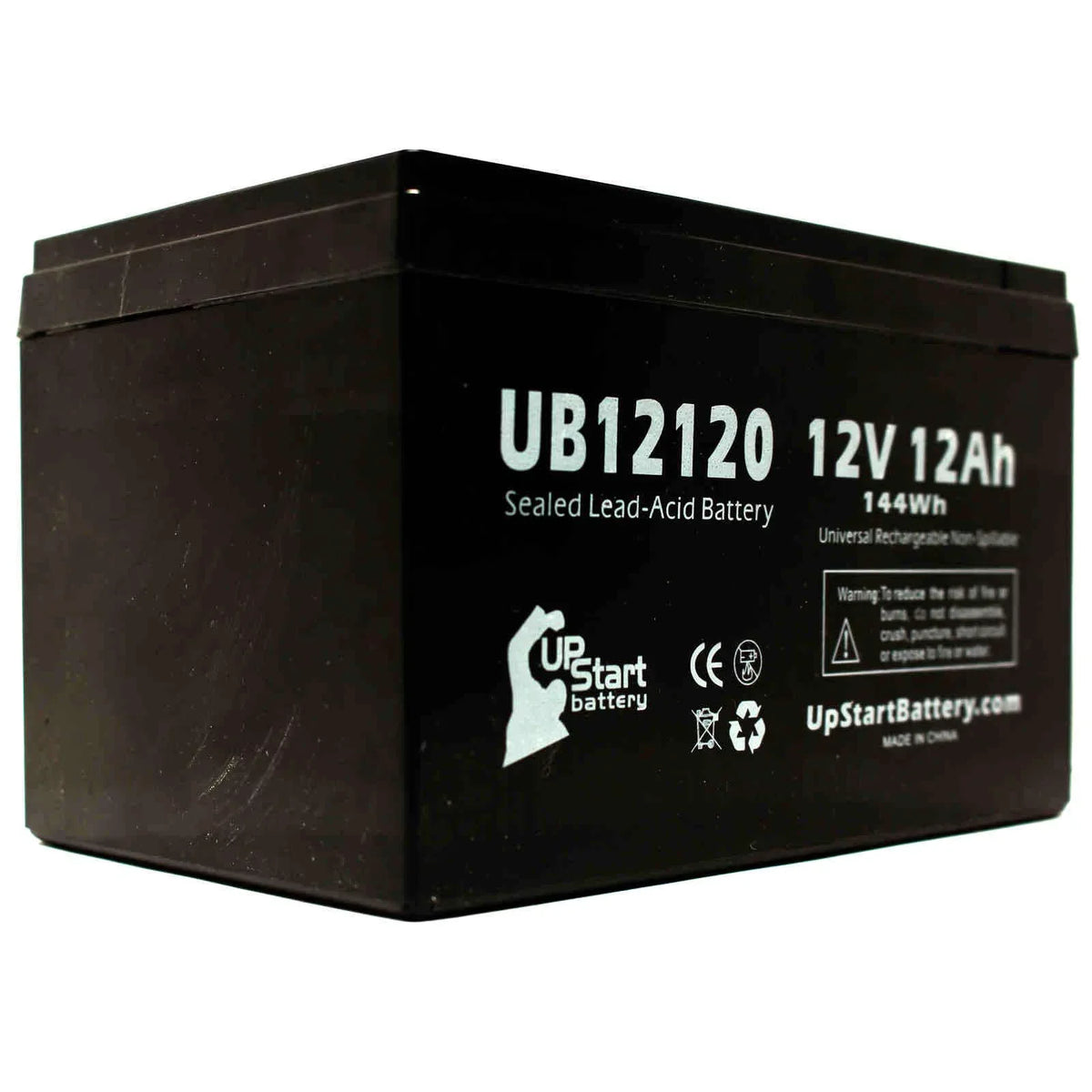 3x Pack - - SeaScooter  Battery Replacement - UB12120 Universal Sealed Lead Acid Battery (12V, 12Ah, 12000mAh, F1 Terminal, , ) - Includes 6 F1 to F2 Terminal Adapters