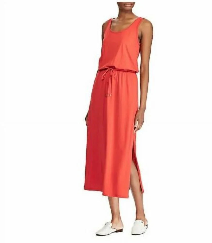 Lauren Ralph Lauren Scoop Neck Maxidress - Canyon Red Size