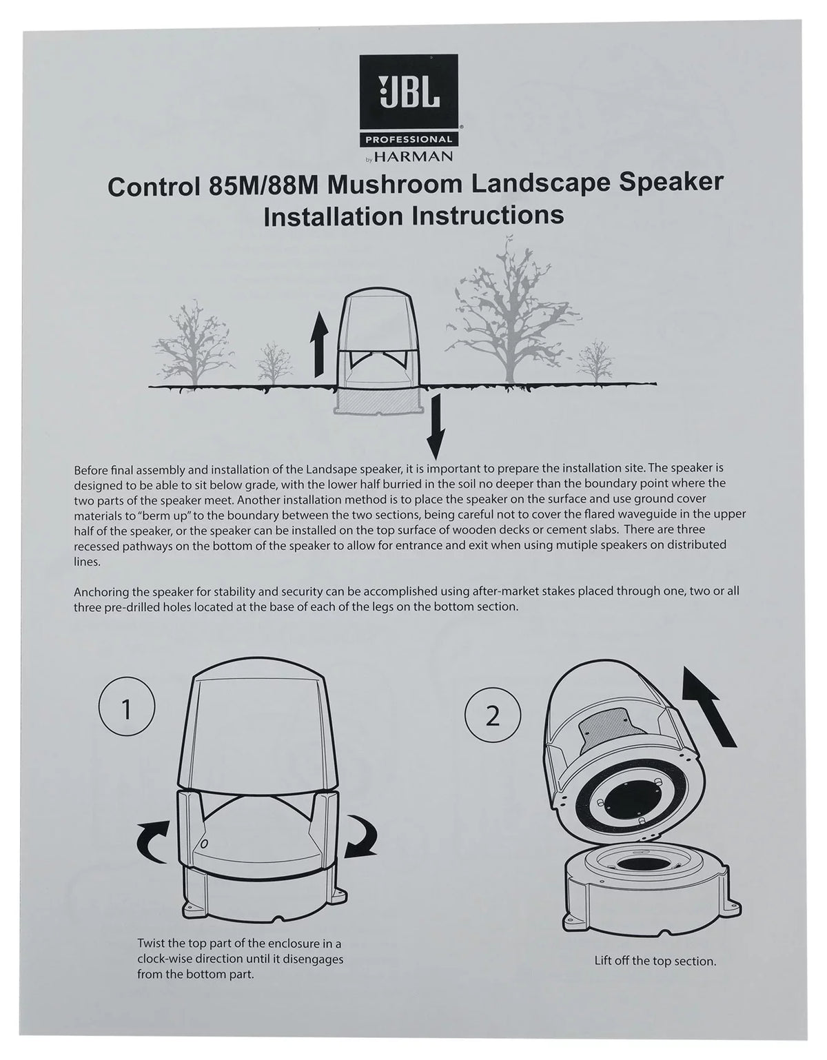 (3)   88M 8" Commercial 70v Outdoor Landscape Speakers + Amplifier