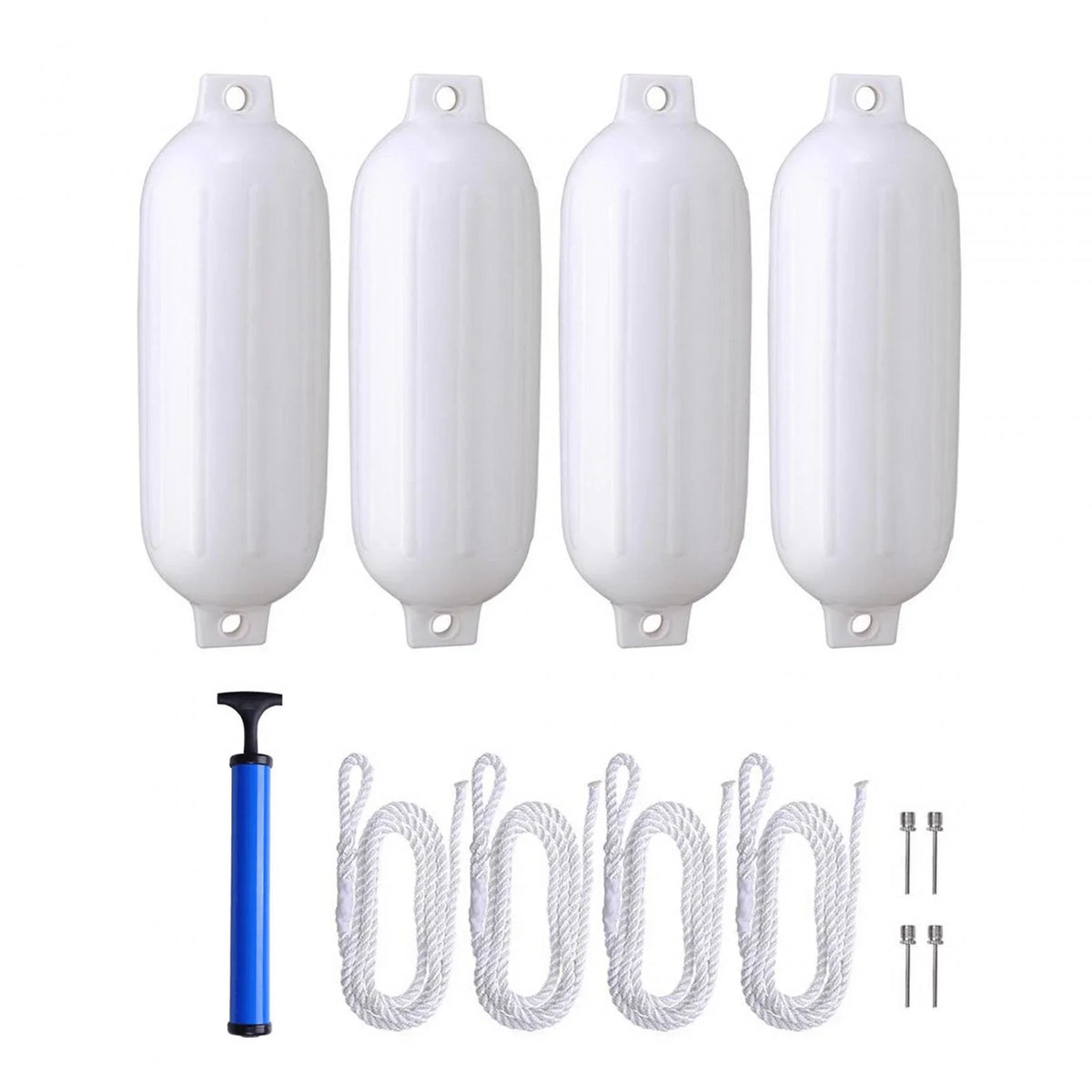 4Pcs Boat s, Boat  Protection with Inflatable Pin, Air Pump, Marine Docking Inflatable Marine for Pontoon Boats,