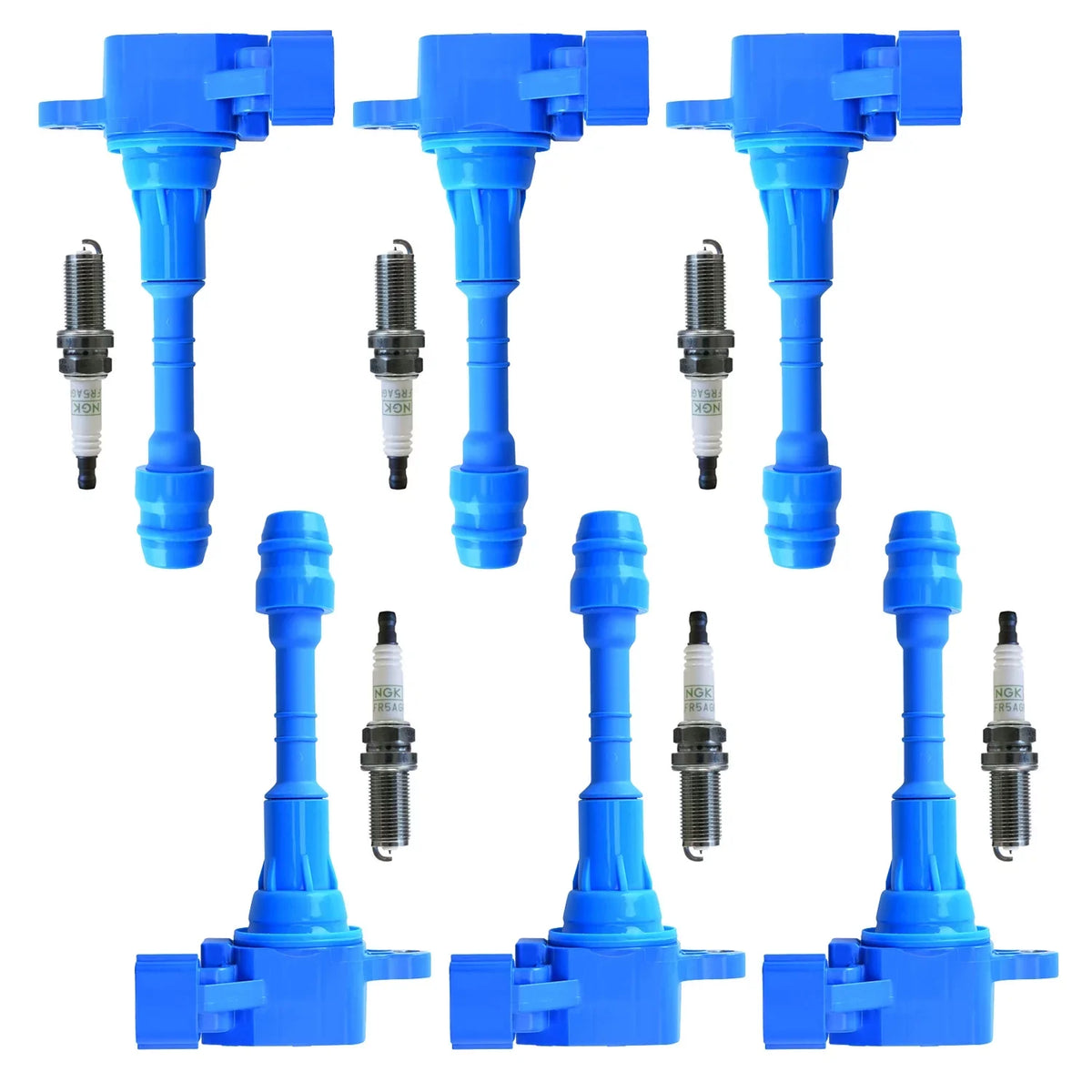 6 High Performance Ignition Coils and 6  Platinum Spark Plugs Compatible with Nissan Altima UF349 Fits select: 2003-2007  G35, 2016   /-4X