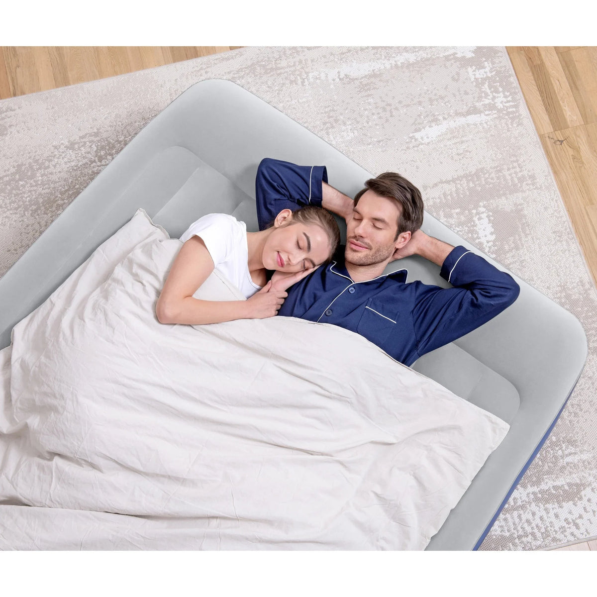 Bestway Tritech Air Mattress Queen 18” with Built-in  Pump and Antimicrobial Coating