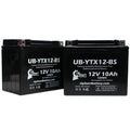 2-Pack UpStart Battery Replacement 2009 Honda TRX250 , , FourTrax Recon 250  Factory Activated, Maintenance Free,  Battery - 12V, 10Ah, -YTX12-