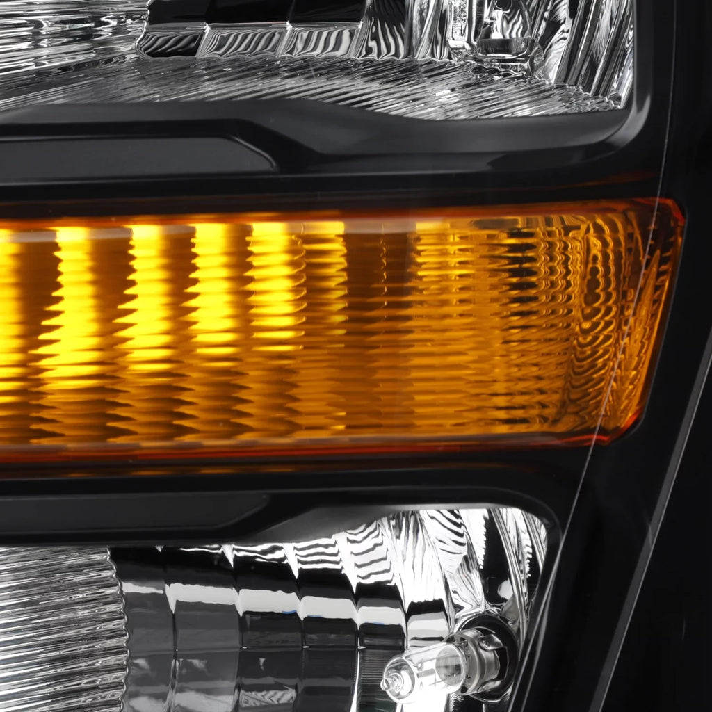 '- Fit 2021 2022 2023 Ford F150 Pickup Truck [Halogen Type] Headlight Headlamp  Style Black Housing Driver Left Side