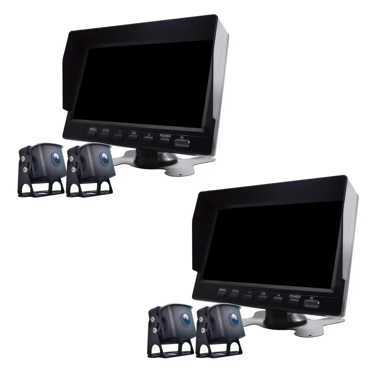 7" Monitor  Driving Video Recorder with  for  Truck Bus+2 Backup Camera